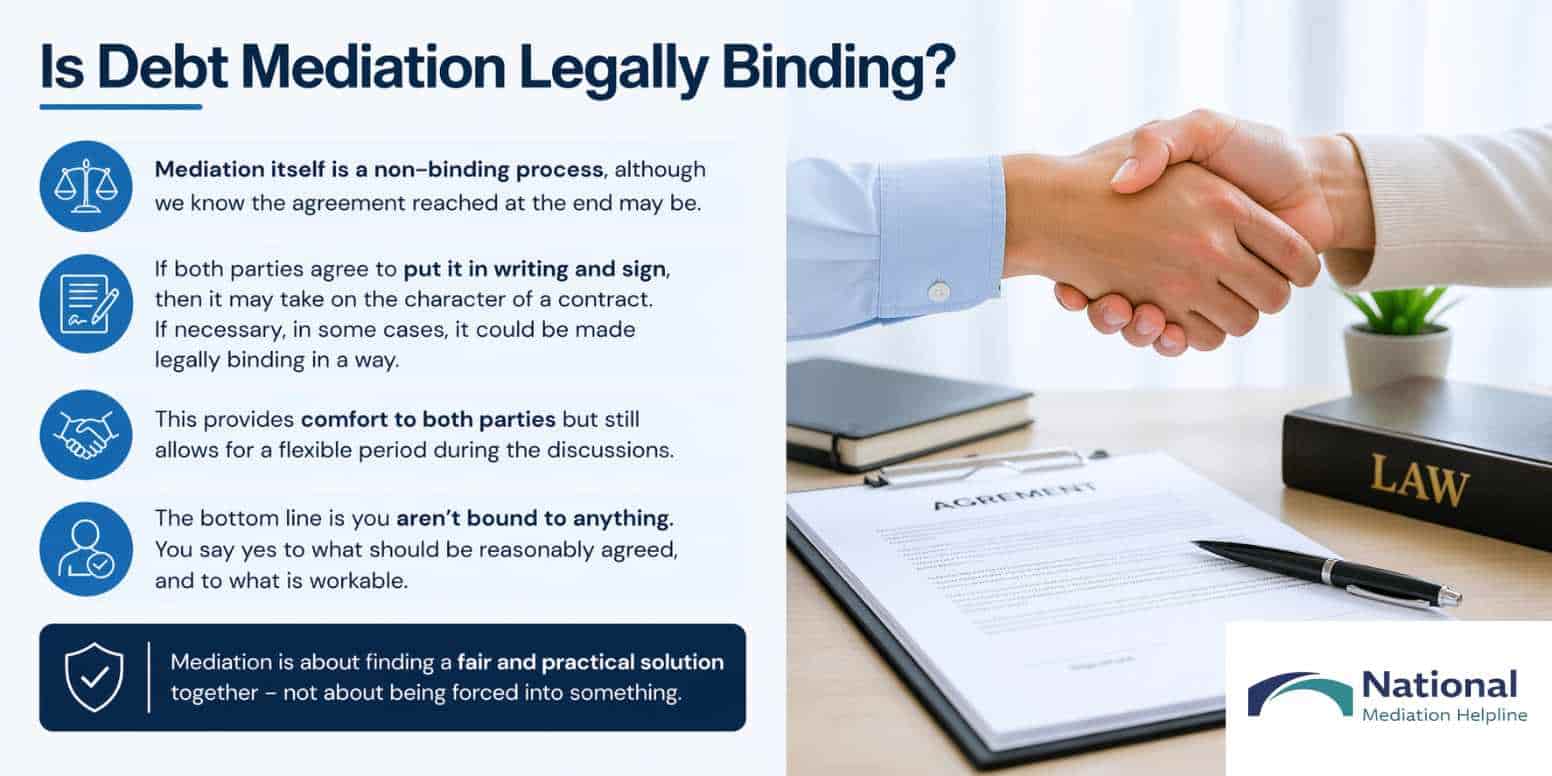 Is Debt Mediation Legally Binding Bury
